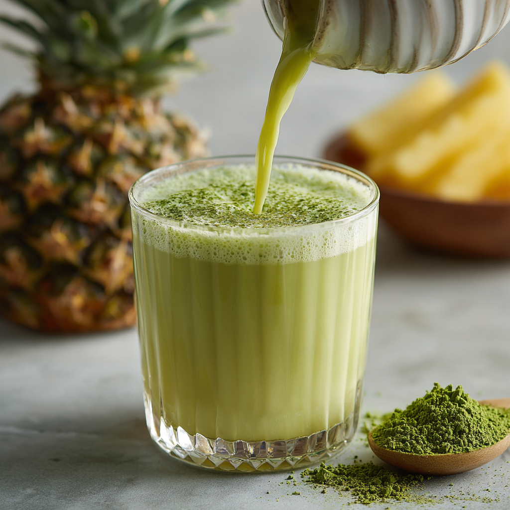 Myoan Matcha - pineapple latte