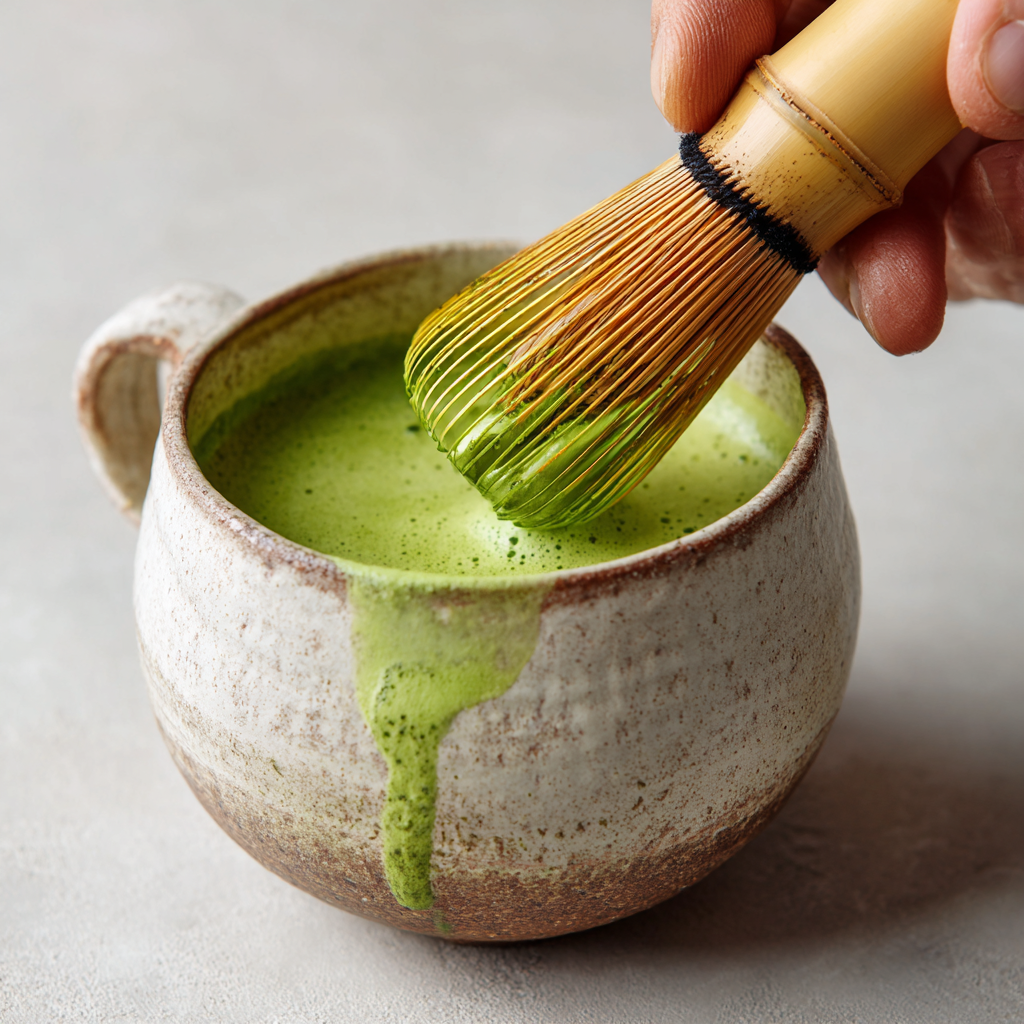 Myoan Matcha - matcha whisking technique